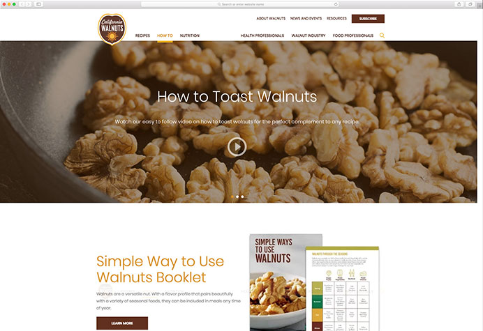 How to Toast Walnuts California Walnuts Food Marketing Website Digital EvansHardy+Young