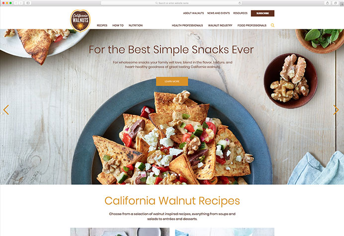 California Walnuts Website Digital Marketing EvansHardy+Young