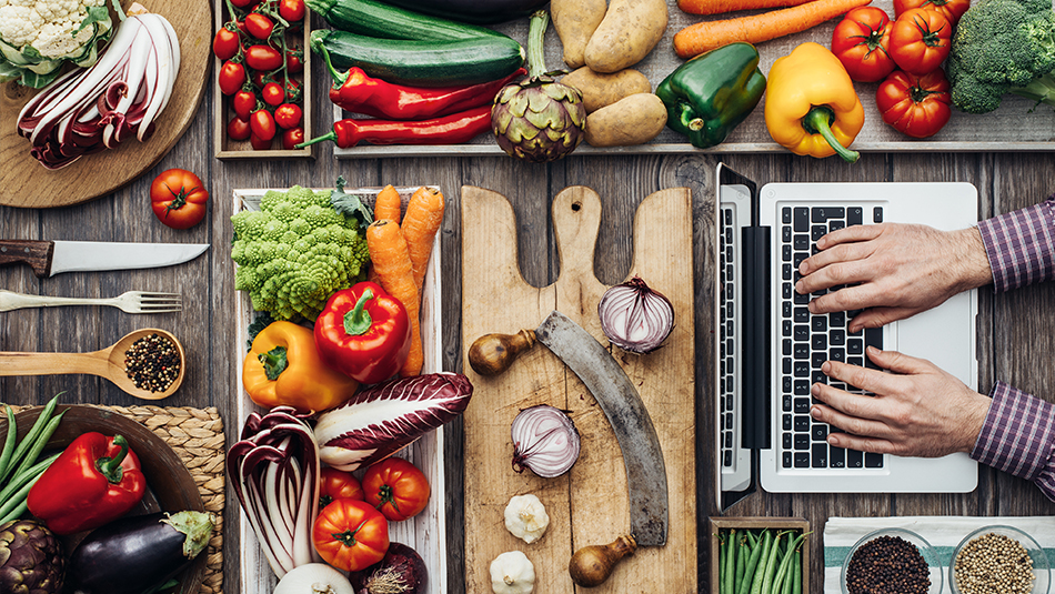 table food laptop