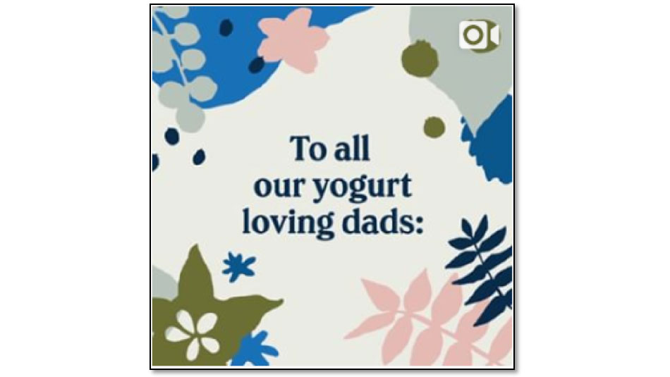 To all yogurt loving dads 
