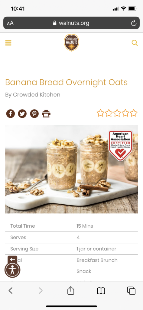 Shoppable Recipe CA Walnuts EHY